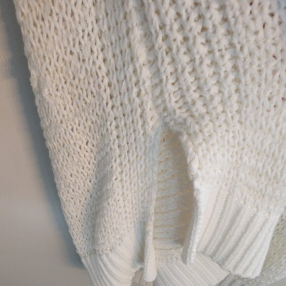 Spring & Mercer Cable Knit Pull-over Tunic Sweater-Women's Lg-White-NWOT - Picture 6 of 7
